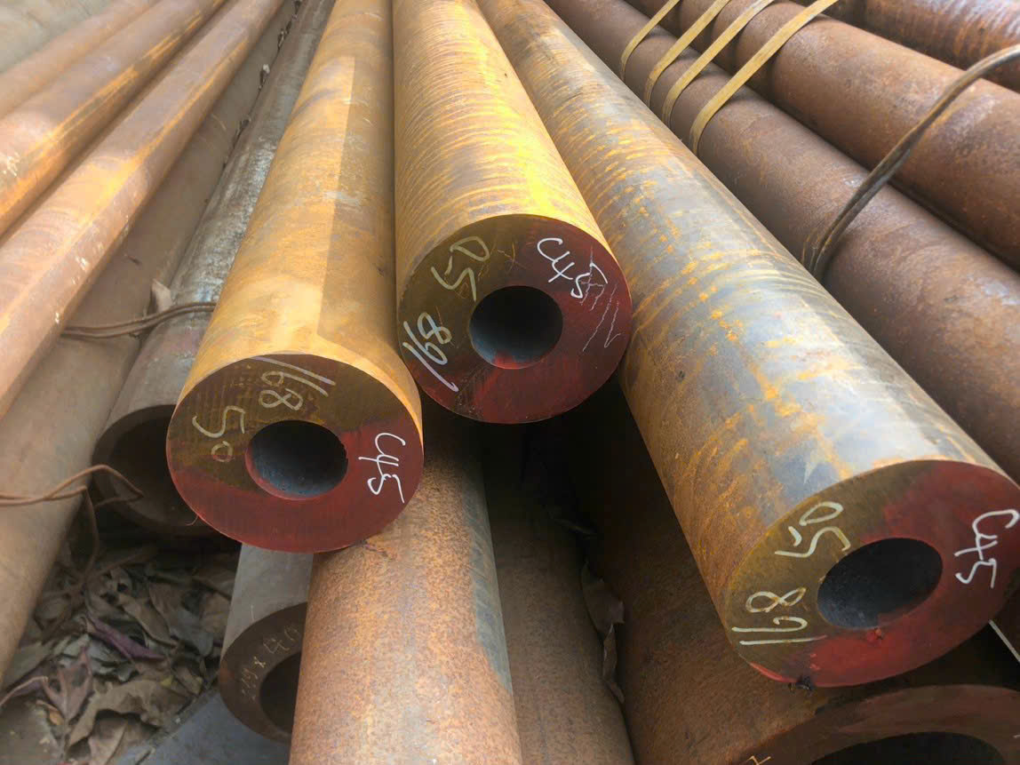 THÉP ỐNG ĐÚC S45C PHI 168 DÀY 50LY