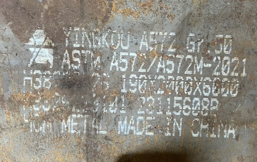 THÉP TẤM A572 Gr.50 DÀY 190LY/ MM/ LI