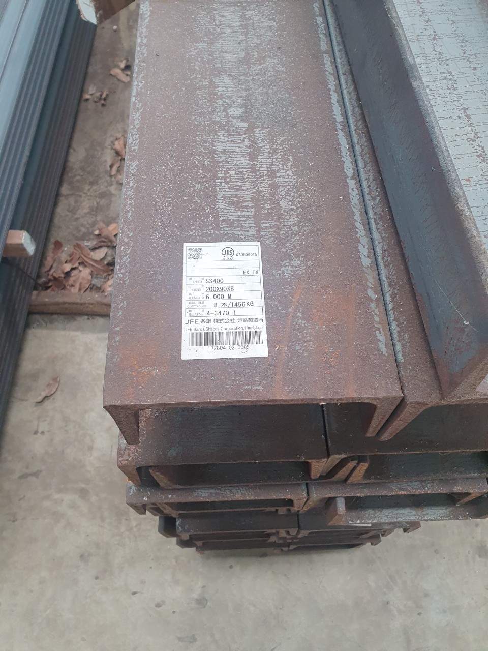 THÉP HÌNH U200X90X8 TIÊU CHUẨN A36/SS400 NHẬT BẢN