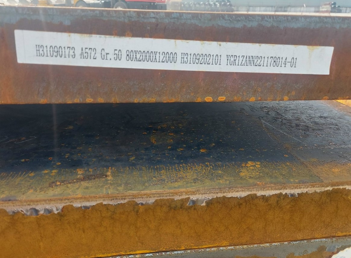 THÉP TẤM A572 Gr.50 DÀY 80MM/ 80LY/ 80LI